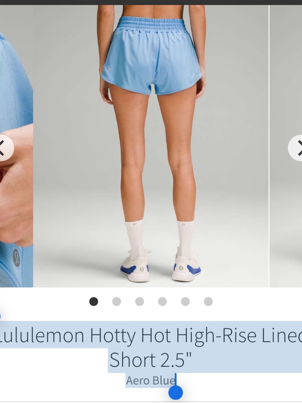 lululemon athletica Aero Blue Athletic Running Shorts